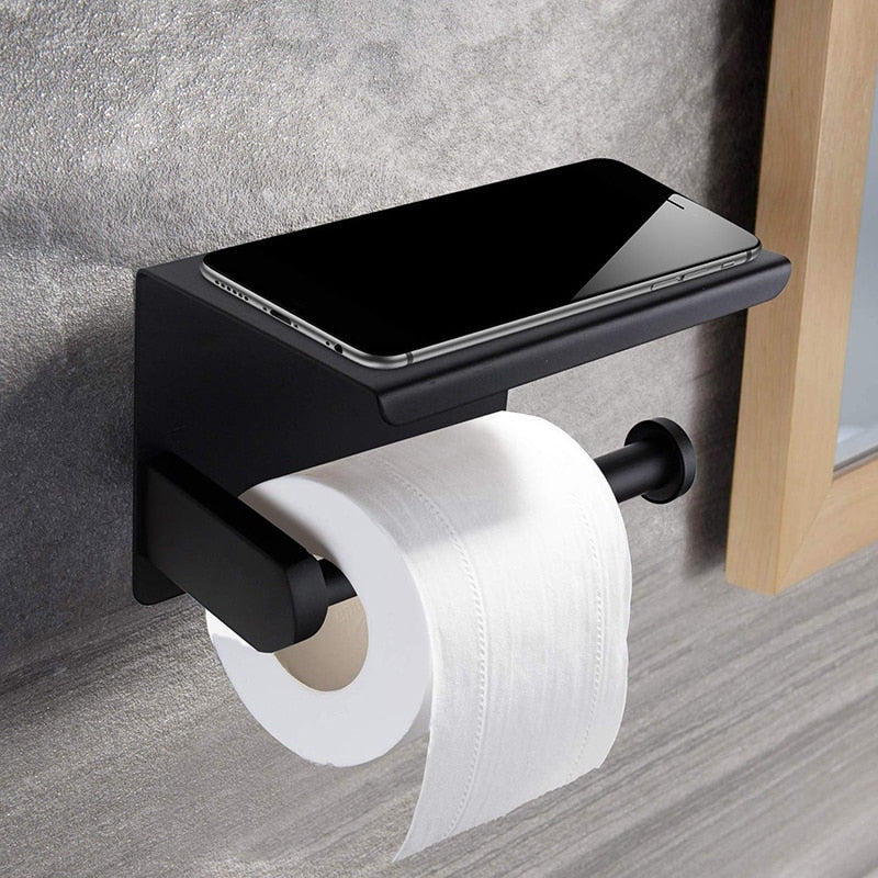 Toilettenpapierhalter mit Smartphone-Halterung